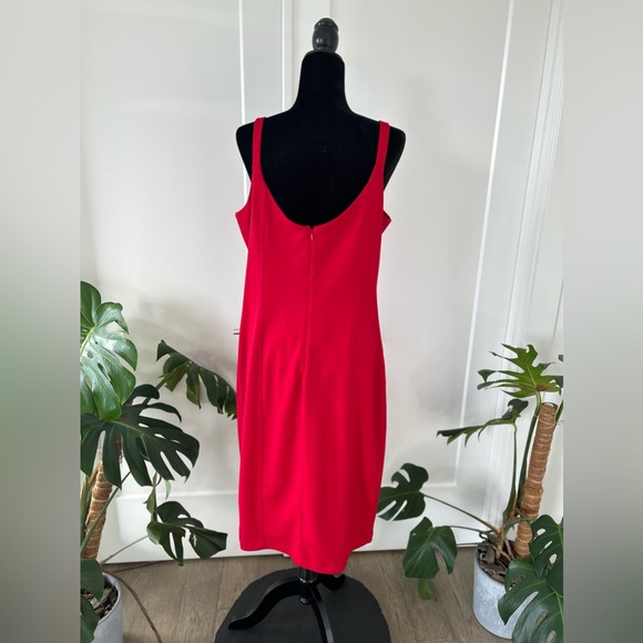 Laundry Sexy Red Dress with side Slit size US 14 - Picture 3 of 6